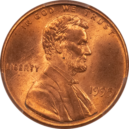 Lincoln Cents (Memorial) 1995 DOUBLED DIE OBVERSE LINCOLN CENT – PCGS MS-64 RD, RED FROM A FRESH ROLL!