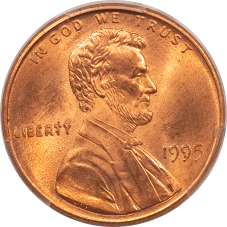 Lincoln Cents (Memorial) 1995 DOUBLED DIE OBVERSE LINCOLN CENT – PCGS MS-64 RD, RED FROM A FRESH ROLL!