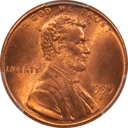 Lincoln Cents (Memorial) 1995 DOUBLED DIE OBVERSE LINCOLN CENT – PCGS MS-65 RD GEM RED FROM A FRESH ROLL!