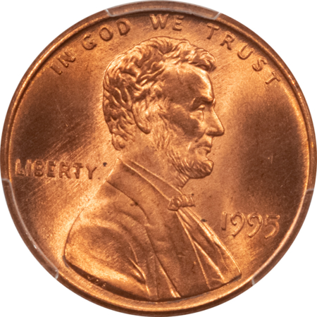 Lincoln Cents (Memorial) 1995 DOUBLED DIE OBVERSE LINCOLN CENT – PCGS MS-65 RD GEM RED FROM A FRESH ROLL!