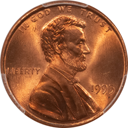 Lincoln Cents (Memorial) 1995 DOUBLED DIE OBVERSE LINCOLN CENT – PCGS MS-65 RD GEM RED FROM A FRESH ROLL!