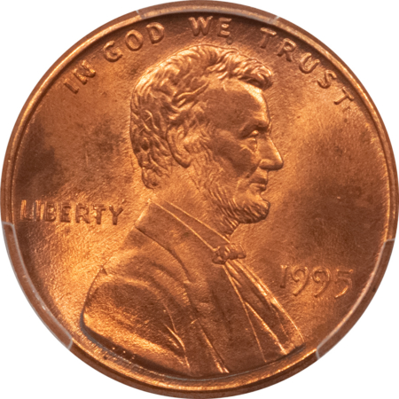 Lincoln Cents (Memorial) 1995 DOUBLED DIE OBVERSE LINCOLN CENT – PCGS MS-65 RD GEM RED FROM A FRESH ROLL!