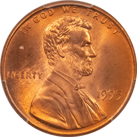 Lincoln Cents (Memorial) 1995 DOUBLED DIE OBVERSE LINCOLN CENT – PCGS MS-65 RD GEM RED FROM A FRESH ROLL!