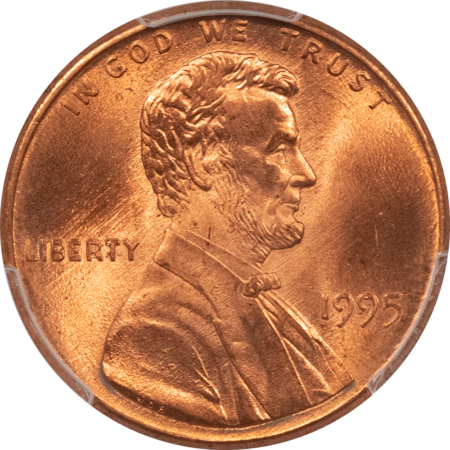 Lincoln Cents (Memorial) 1995 DOUBLED DIE OBVERSE LINCOLN CENT – PCGS MS-65 RD GEM RED FROM A FRESH ROLL!