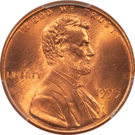 Lincoln Cents (Memorial) 1995 DOUBLED DIE OBVERSE LINCOLN CENT – PCGS MS-65 RD GEM RED FROM A FRESH ROLL!