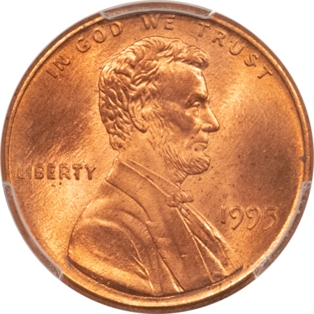 Lincoln Cents (Memorial) 1995 DOUBLED DIE OBVERSE LINCOLN CENT – PCGS MS-65 RD GEM RED FROM A FRESH ROLL!