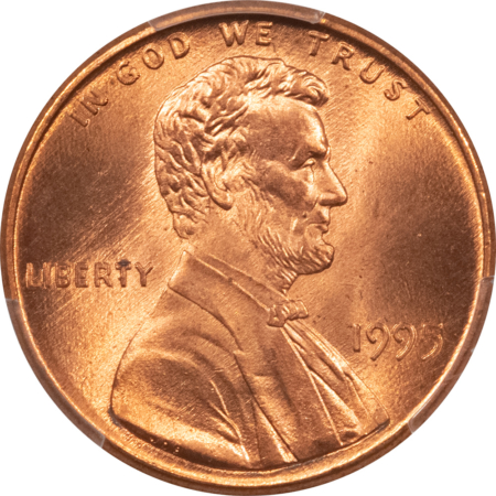 Lincoln Cents (Memorial) 1995 DOUBLED DIE OBVERSE LINCOLN CENT – PCGS MS-65 RD GEM RED FROM A FRESH ROLL!