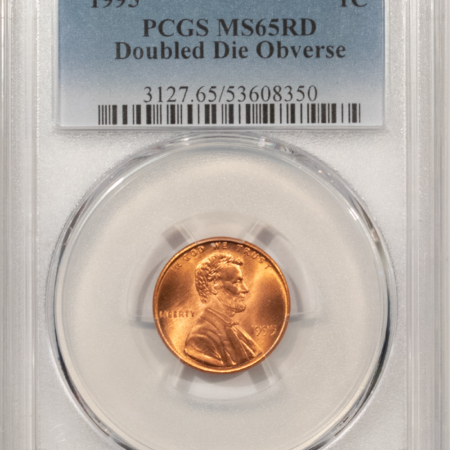 Lincoln Cents (Memorial) 1995 DOUBLED DIE OBVERSE LINCOLN CENT – PCGS MS-65 RD GEM RED FROM A FRESH ROLL!