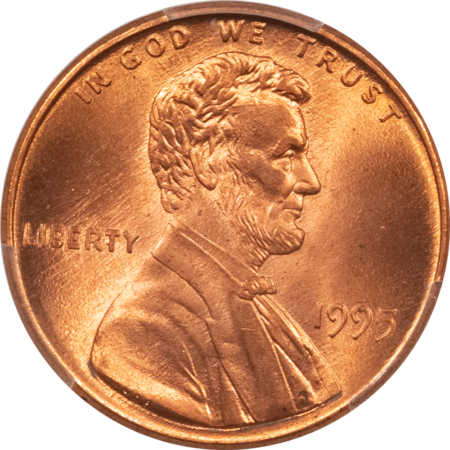 Lincoln Cents (Memorial) 1995 DOUBLED DIE OBVERSE LINCOLN CENT – PCGS MS-65 RD GEM RED FROM A FRESH ROLL!