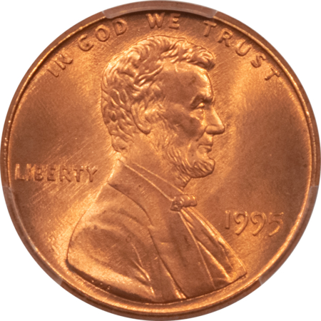 Lincoln Cents (Memorial) 1995 DOUBLED DIE OBVERSE LINCOLN CENT – PCGS MS-66 RD, LOOKS SUPERB!