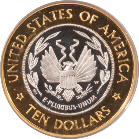 Modern Commems 2000-W $10 LIBRARY OF CONGRESS BIMETALLIC GOLD & PLATINUM COMMEM PCGS PR-69 DCAM