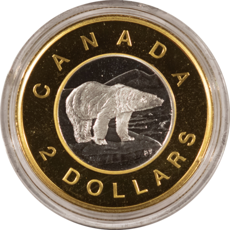Bullion 2006 CANADA 10TH ANNIVERSARY $2 GOLD GOLD POLAR BEAR 22KT 1/3OZ AGW, GEM PR, OGP