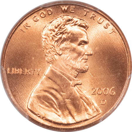 Lincoln Cents (Memorial) 2006-D LINCOLN CENT, SATIN FINISH – PCGS SP-69 RD