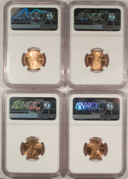 Lincoln Cents (Memorial) 2009-D SMS BRONZE LINCOLN CENT SET/4 BICENTENNIAL – NGC MS-69 RD