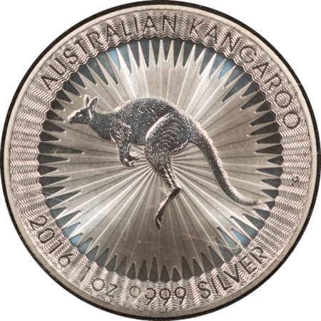 Bullion 2016 AUSTRALIA 1 OZ .9999 SILVER KANGAROO – GEM BU IN CAPSULE!