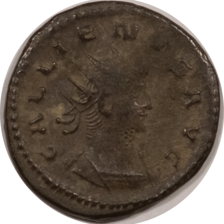 Ancient Coins AD253-268 ROMAN GALLIERUS BI ANTONINIANUS 23MM 3.6 GR -DECENT VF OR BETTER!