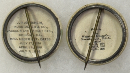 Miscellaneous 1898 SPANISH-AMERICAN WAR 1 1/4″ CELLO BUTTONS LOT INCL SCARCE “YANKEE PIG”, NM