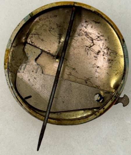 Miscellaneous 1940S HANG HITLER 1 1/2″ LITHO MECHANICAL BUTTON (MISSING STRING) BRIGHT/EXC!