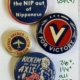 Miscellaneous 1898 SPANISH-AMERICAN WAR 1 1/4″ CELLO BUTTONS LOT INCL SCARCE “YANKEE PIG”, NM