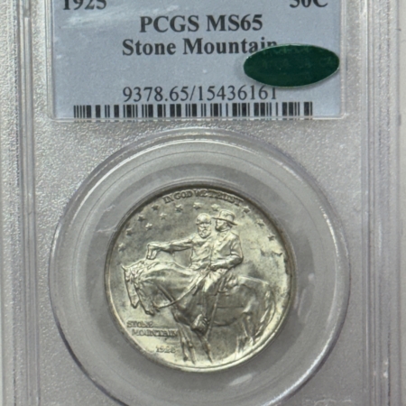 CAC Approved Coins 1925 STONE MOUNTAIN COMMEMORATIVE HALF DOLLAR – PCGS MS-65 CAC, PREMIUM QUALITY!
