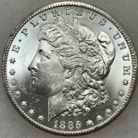 Dollars 1885-CC $1 MORGAN DOLLAR – REALLY CHOICE UNCIRCULATED SEMI-PROOFLIKE CARSON CITY