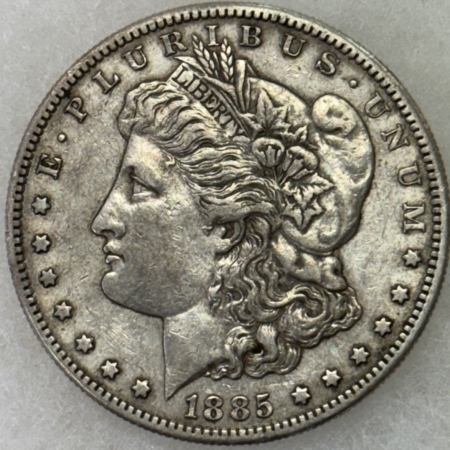 Dollars 1885-S $1 MORGAN DOLLAR – HIGH GRADE CIRCULATED EXAMPLE! TRACES OF LUSTER!