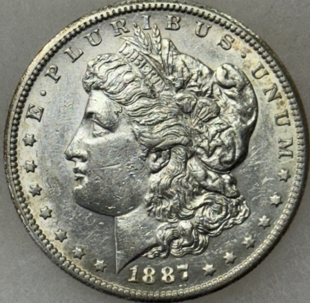 Dollars 1887-S $1 MORGAN DOLLAR – FLASHY HIGH GRADE EXAMPLE!