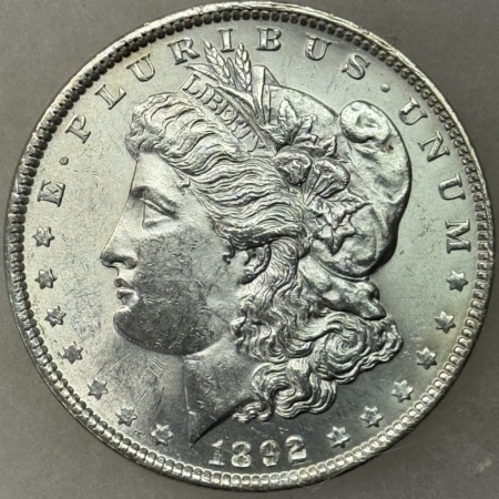 Dollars 1892 $1 MORGAN DOLLAR – WHITE UNCIRCULATED! TOUGH DATE!