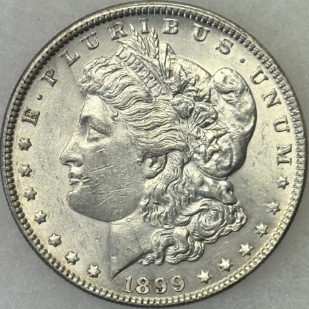 Dollars 1899 $1 MORGAN DOLLAR – WHITE HIGH GRADE EXAMPLE, NEARLY FULL BU!