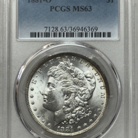 Dollars 1881-O $1 MORGAN DOLLAR – PCGS MS-63, FLASHY & CHOICE!