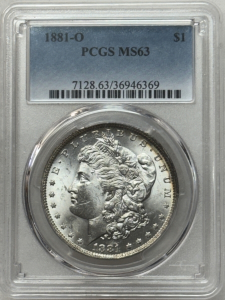 Dollars 1881-O $1 MORGAN DOLLAR – PCGS MS-63, FLASHY & CHOICE!