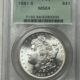 Dollars 1884-O $1 MORGAN DOLLAR – PCGS MS-63, RATTLER, FLASHY!