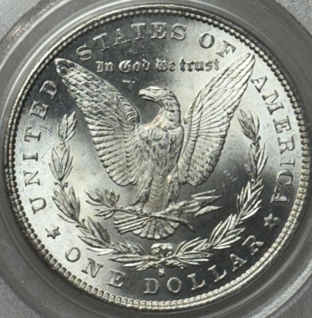 Dollars 1881-S $1 MORGAN DOLLAR – PCGS MS-64, FLASHY & OLD GREEN HOLDER!