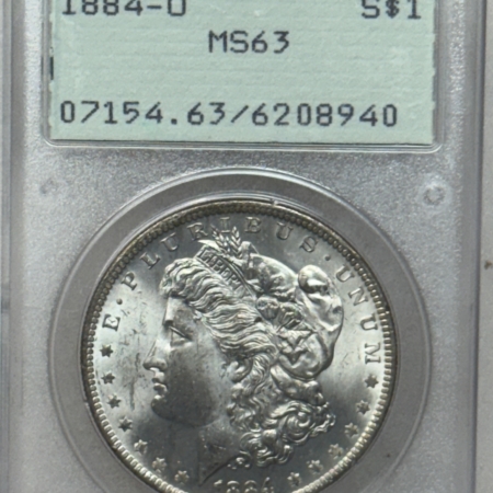 Dollars 1884-O $1 MORGAN DOLLAR – PCGS MS-63, RATTLER, FLASHY!