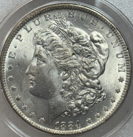 Dollars 1884-O $1 MORGAN DOLLAR – PCGS MS-63, RATTLER, FLASHY!