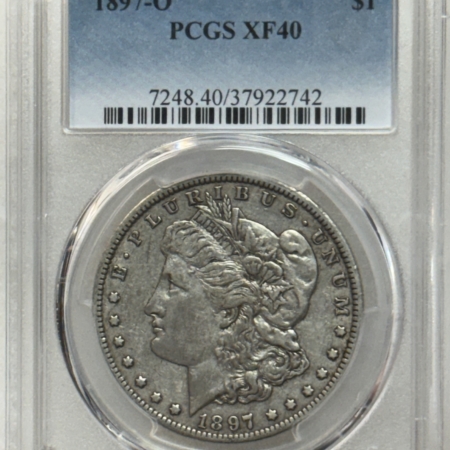Dollars 1897-O $1 MORGAN DOLLAR – PCGS XF-40, NICE ORIGINAL!