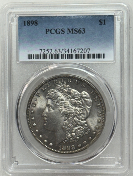 Dollars 1898 $1 MORGAN DOLLAR – PCGS MS-63, FRESH & CHOICE!