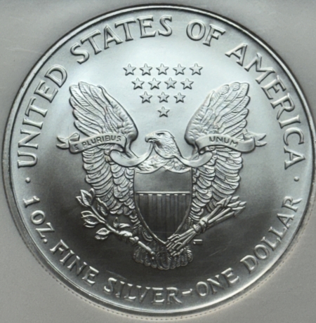 American Silver Eagles 2007 $1 AMERICAN SILVER EAGLE, 1 OZ .999 – NGC GEM UNCIRCULATED, EARLY RELEASES