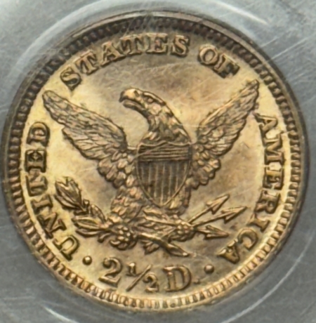 $2.50 1897 $2.50 LIBERTY GOLD QUARTER EAGLE, PCGS MS-61 PRETTY, OGH, PREMIUM QUALITY++