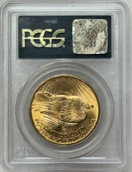 $20 1908 $20 ST GAUDENS GOLD DOUBLE EAGLE, NO MOTTO – PCGS MS-61, LOOKS CHOICE! OGH!