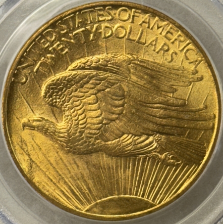 $20 1908 $20 ST GAUDENS GOLD DOUBLE EAGLE, NO MOTTO – PCGS MS-64 OGH, FRESH PQ, GEM!
