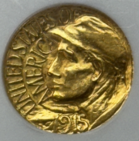 Early Commems 1915-S $1 PANAMA-PACIFIC GOLD COMMEMORATIVE – NGC MS-63, CHOICE!