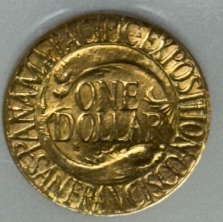 Early Commems 1915-S $1 PANAMA-PACIFIC GOLD COMMEMORATIVE – NGC MS-63, CHOICE!