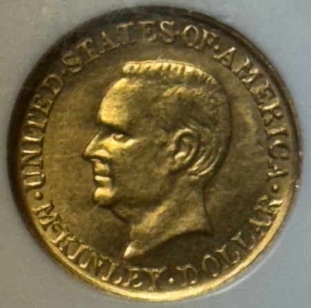 Early Commems 1916 MCKINLEY $1 GOLD COMMEMORATIVE – NGC MS-63, CHOICE!
