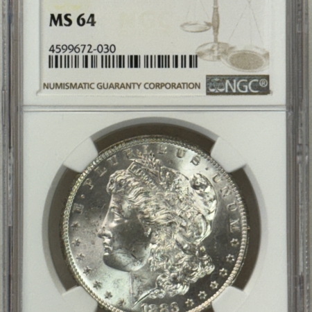 Dollars 1883-O $1 MORGAN DOLLAR – NGC MS-64, BLAST WHITE!