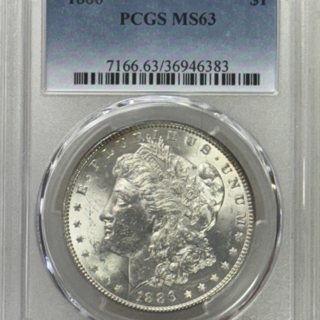 Dollars 1886 $1 MORGAN DOLLAR – PCGS MS-63, CHOICE!