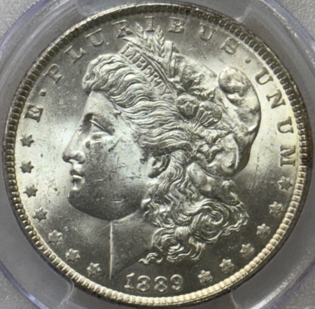 Dollars 1889 $1 MORGAN DOLLAR – PCGS MS-63 FLASHY WHITE