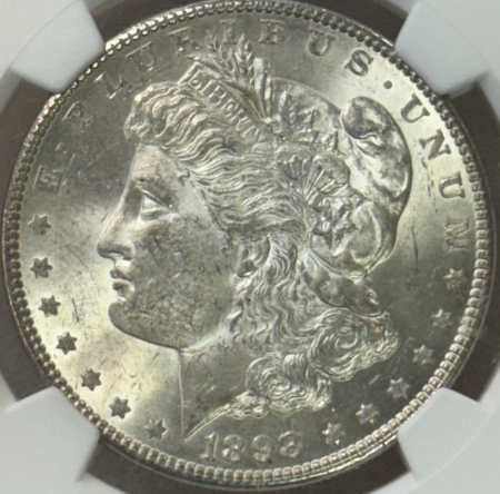 Dollars 1898 $1 MORGAN DOLLAR – NGC MS-63, NICE FRESH W/ ORIGINAL LUSTER