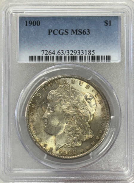 Dollars 1900 $1 MORGAN DOLLAR – PCGS MS-63, NICE ORIGINAL!