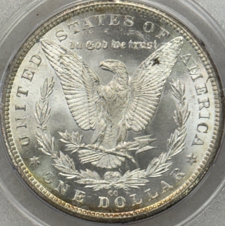 Dollars 1883-CC $1 MORGAN DOLLAR – PCGS MS-61, RATTLER HOLDER, PQ++! CARSON CITY!